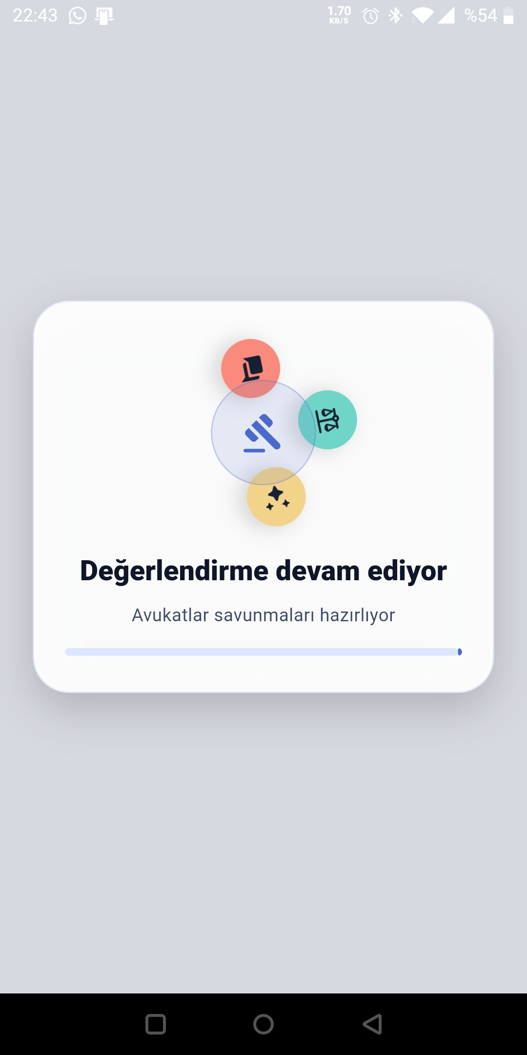Kim Haklı? yapay zekâ analiz devam ediyor ekranı